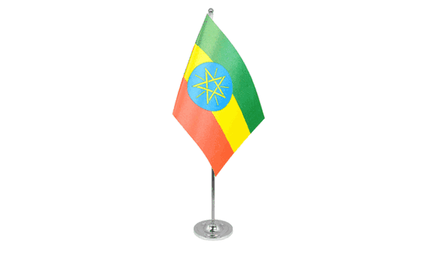 Ethiopia (with star) Satin Table Flag